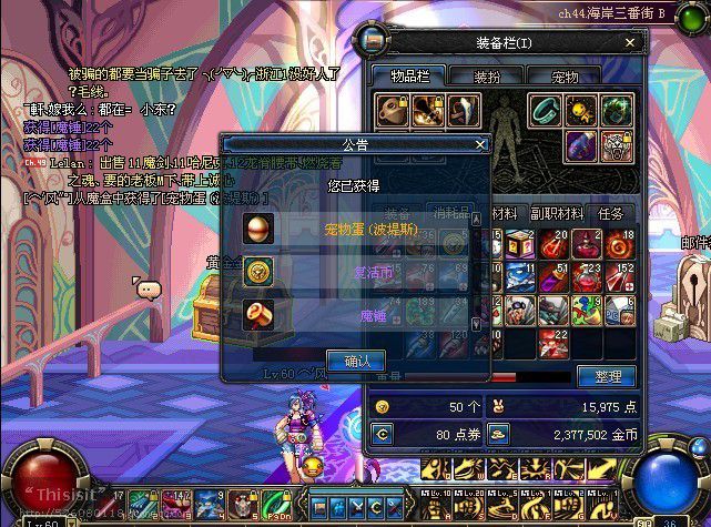 dnf60版本魔锤开到宠物